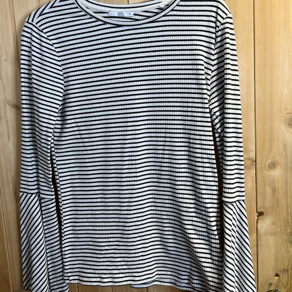 ASOS Flared Long Sleeve Stripe Top (XL) - Picture 3 of 3